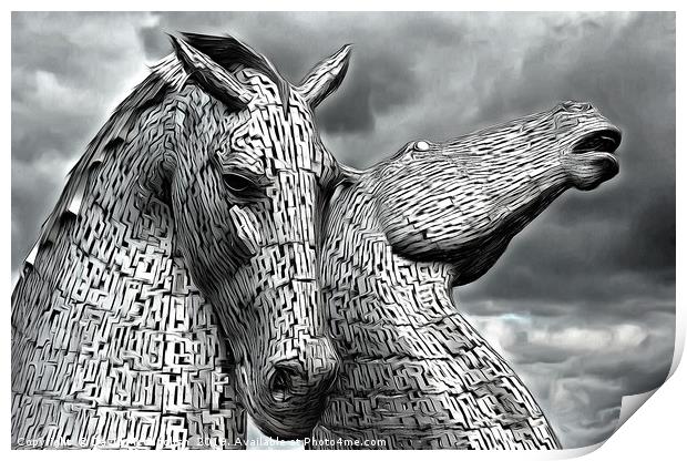 The Kelpies Print by David Mccandlish