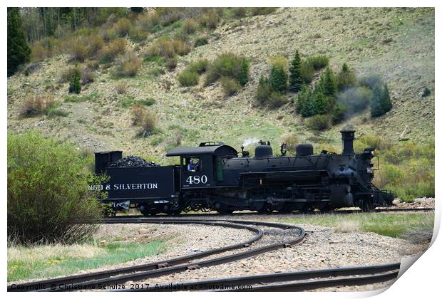 Durango- Silverton Engine 480 Print by Christiane Schulze