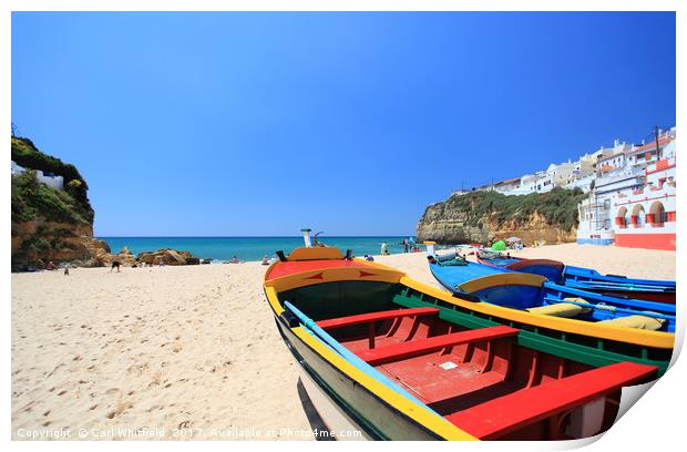 Carvoeiro in the Algarve, Portugal. Print by Carl Whitfield