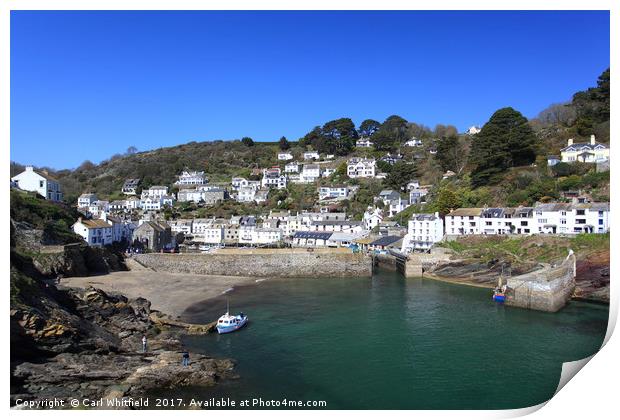 Polperro in Cornwall, England. Print by Carl Whitfield