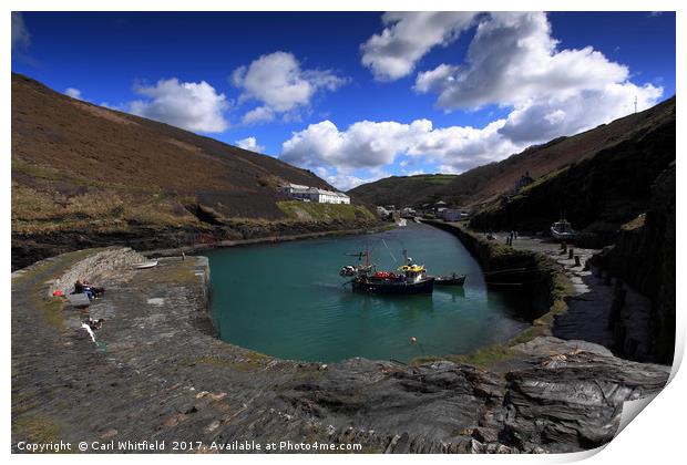 Boscastle in Cornwall, England. Print by Carl Whitfield