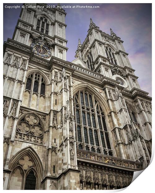 Westminster Abbey, London Print by Callum Pirie