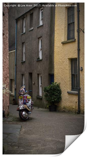 Tenby Scooter Print by Lee Aron