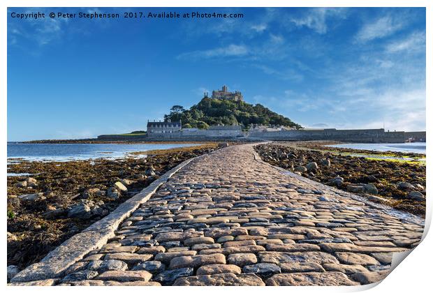 Causway to St Micheal's Mount  Print by Peter Stephenson