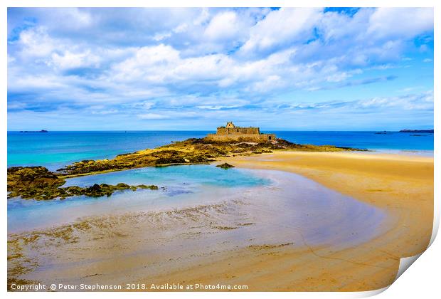 Fort National Saint Malo Brittany Print by Peter Stephenson