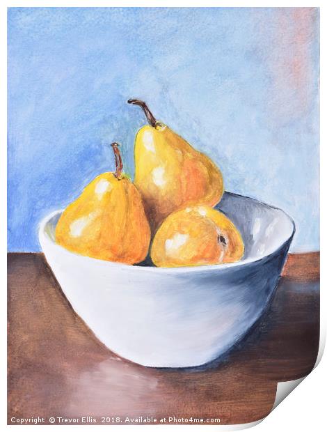 The fruit bowl Print by Trevor Ellis