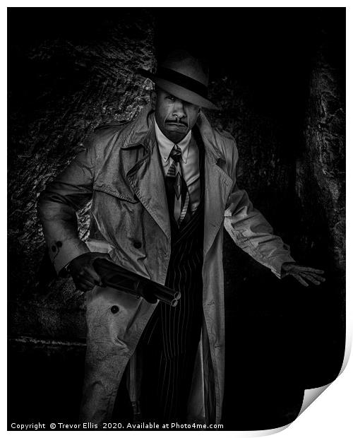 Gangster on the prowl Print by Trevor Ellis