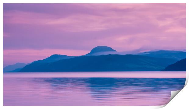 Loch Ness Sunset Print by John Frid