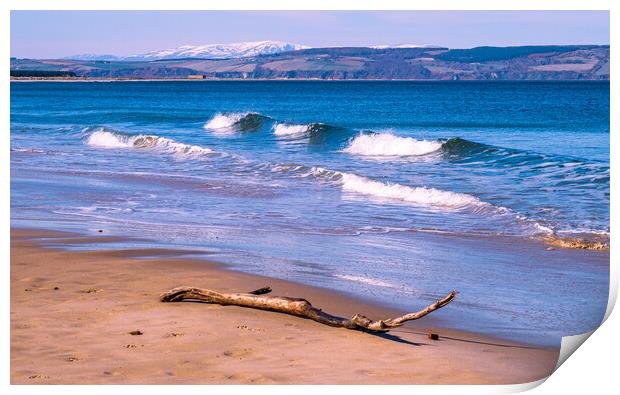 The Secret Beach at Nairn Print by John Frid