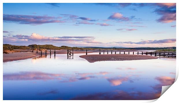The old bridge to the East Beach at Lossiemouth Print by John Frid