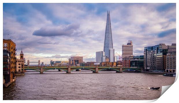 River Thames Panorama Print by John Frid