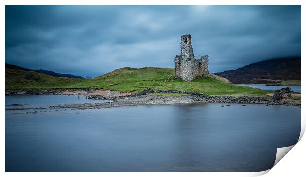 Ardvreck Castle in the Scottish Highlands Print by John Frid