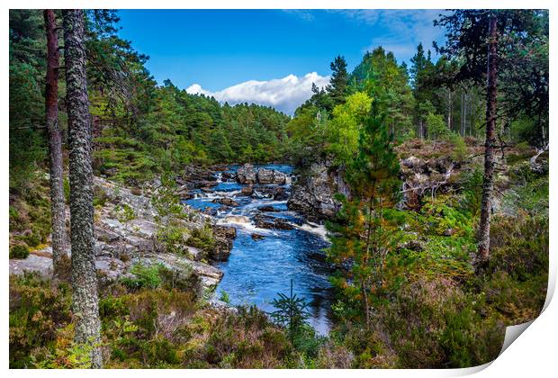 Blackwater River - Scottish Highlands Print by John Frid