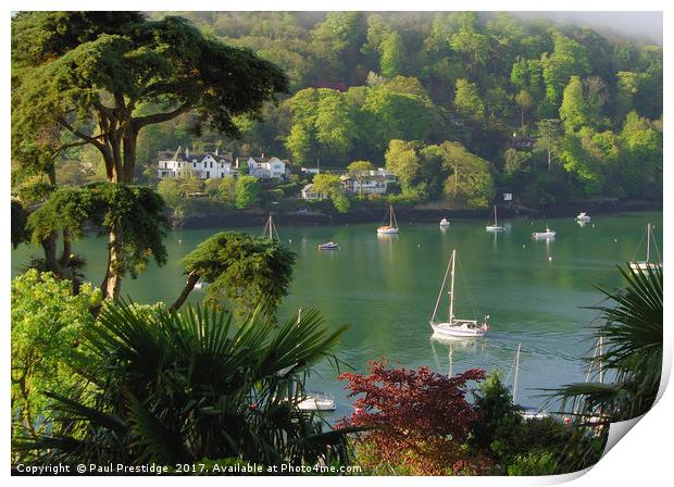 Dart Estuary at Dartmouth from Kingwear Print by Paul F Prestidge