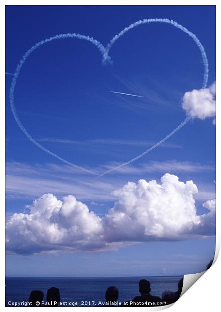 The Red Arrows Heart  Print by Paul F Prestidge