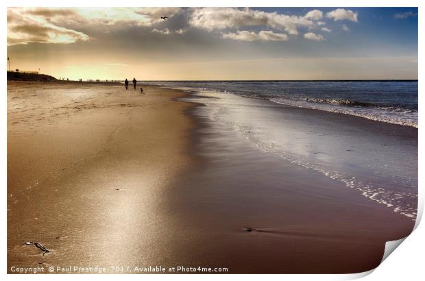 Exmouth Beach in the Early Morning Print by Paul F Prestidge