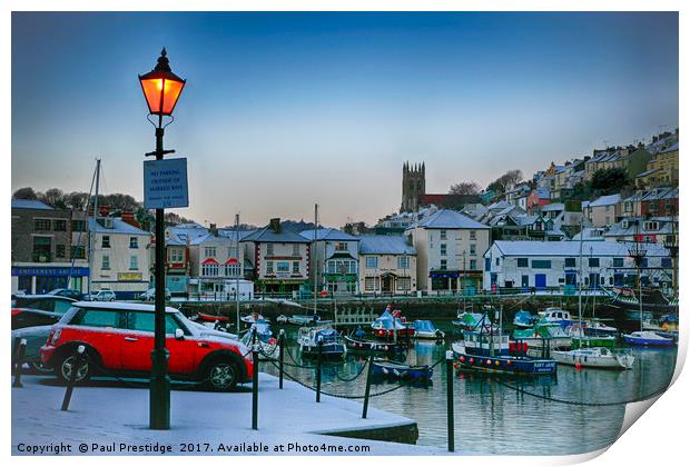 Brixham in December Print by Paul F Prestidge