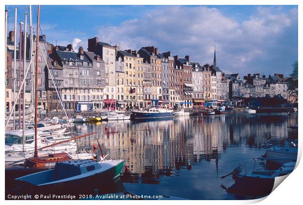 The Enchanting Harbour of Honfleur Print by Paul F Prestidge