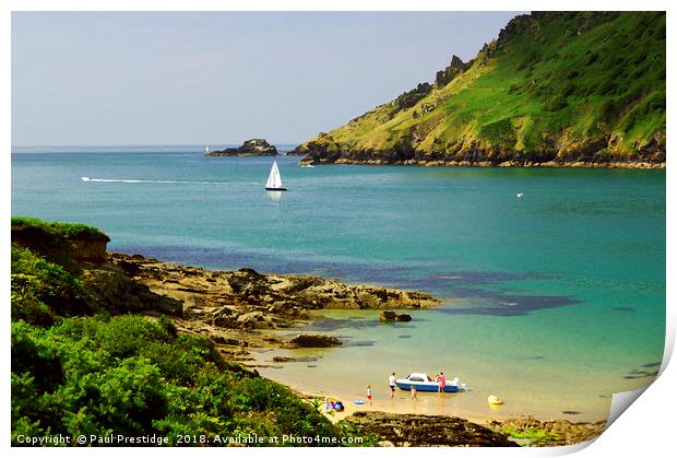 Salcombe Estuary Mouth Impression Print by Paul F Prestidge