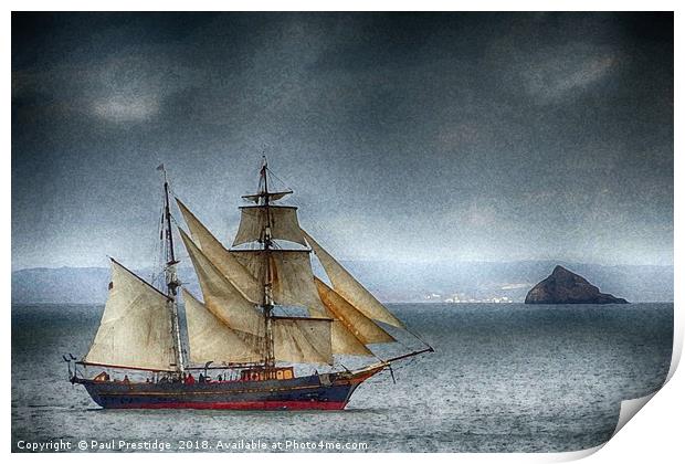 The Mighty Tres Hombres Sets Sail Print by Paul F Prestidge