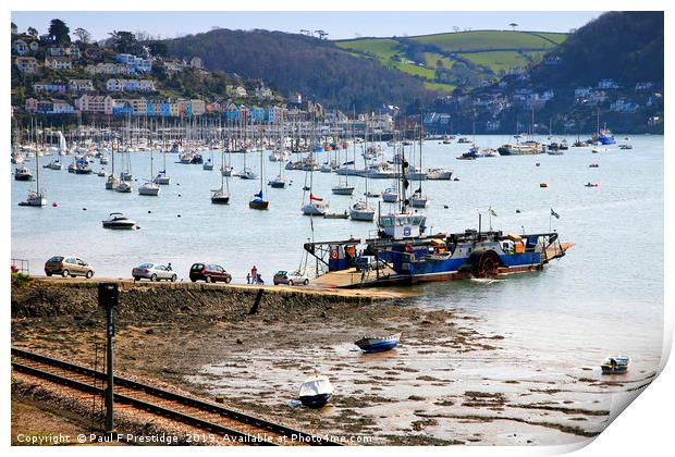 The Old Kingswear- Dartmouth Higher Ferry in 2007 Print by Paul F Prestidge