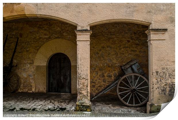 An Old Mallorcan Farm Doorway, Digital Art Print by Paul F Prestidge