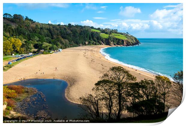 Blackpool Sands in October Print by Paul F Prestidge