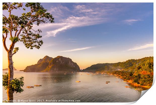 Sunset in Palawan Print by Marco Bicci