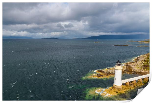Scottish highlands lighthouse Print by Marco Bicci