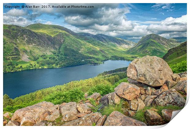 Buttermere Lake from Red Pike  Print by Alan Barr