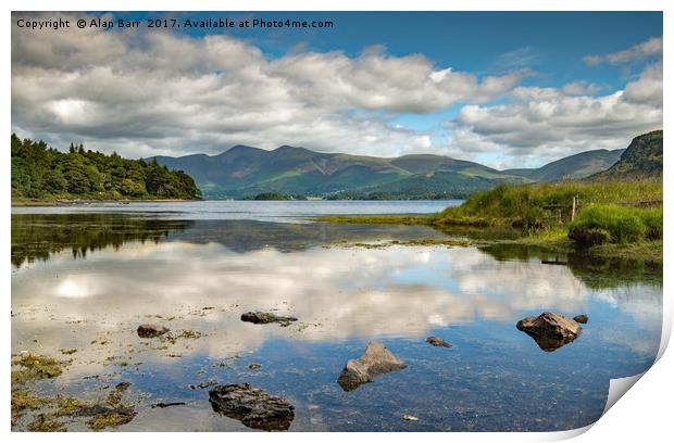 Derwentwater in the Lake District, Cumbria Print by Alan Barr