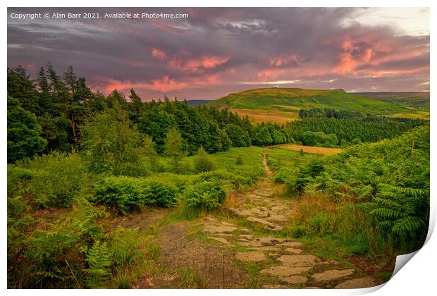 Evening Over the Cleveland Way Trail Print by Alan Barr