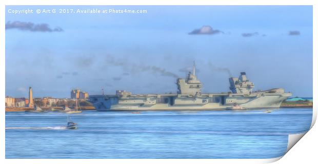 HMS Queen Elizabeth  Print by Art G