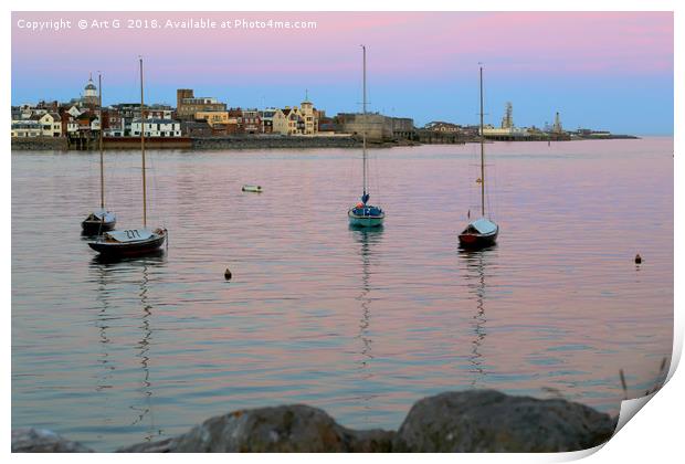 Portsmouth Harbour Sunset Print by Art G