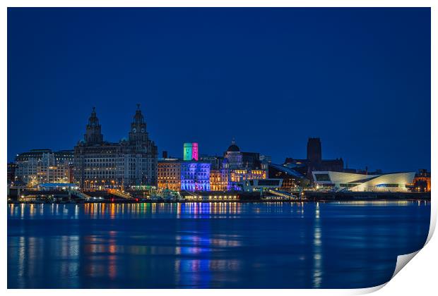 Liverpool Nightscape Print by Graham Morris