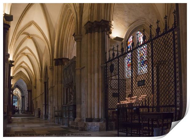 Chichester Cathedral, Chichester, Sussex, UK, 3 Print by Michaela Gainey