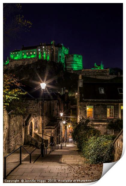 Edinburgh Castle Print by Jennifer Higgs