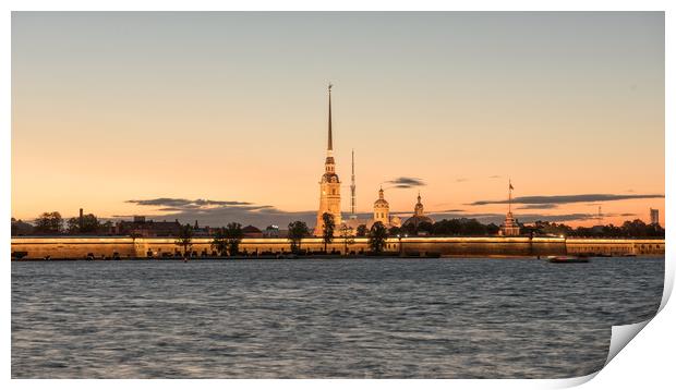 Peter and Paul fortress Print by Yury Petrov