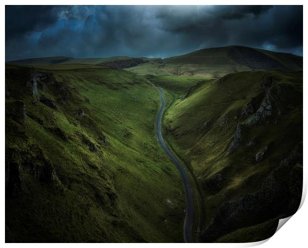 Storm over Winnats Pass Print by Nick Lukey