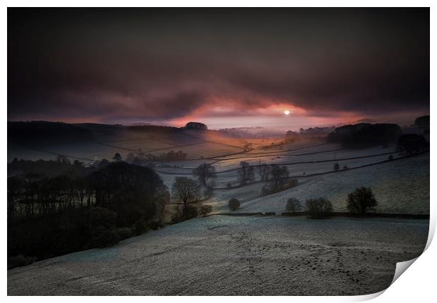 Winter Sunrise Alsop en le Dale Print by Nick Lukey