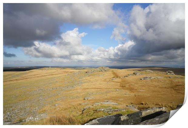 Clouds Over Bodmin Moor Print by Richard Brookes