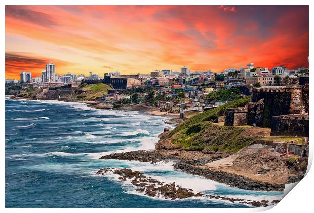 Rocky Coast of Puerto Rico Print by Darryl Brooks