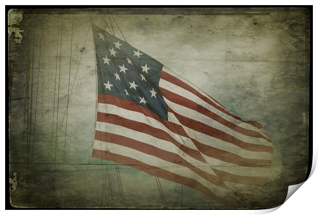 Fifteen Star Flag Print by Darryl Brooks