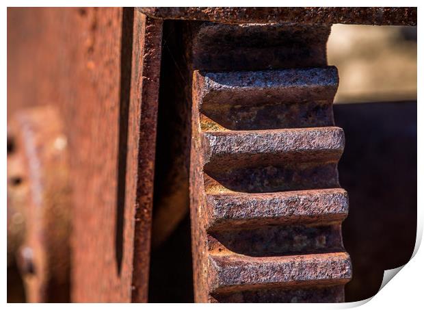 Old Rusty Machinery Print by Darryl Brooks