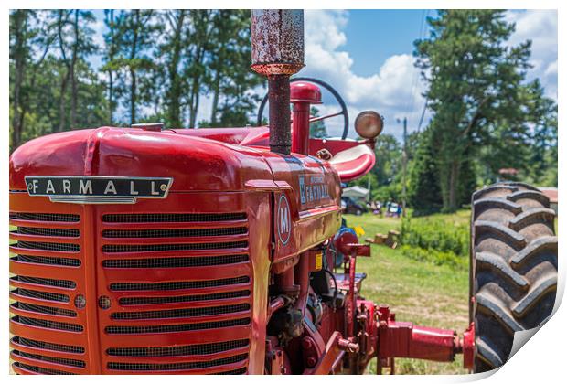 Front of Farmall Tractor Print by Darryl Brooks