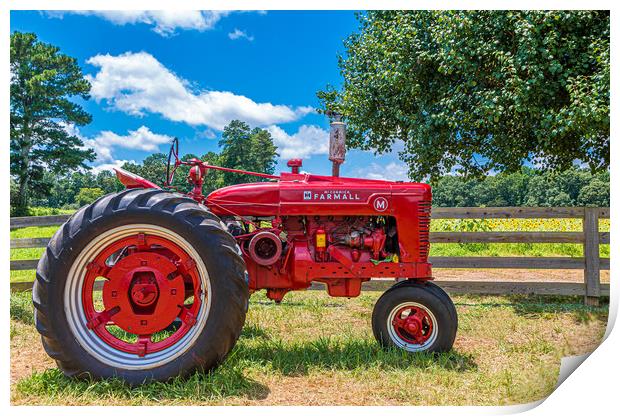 McCormick Farmall on Farm Print by Darryl Brooks