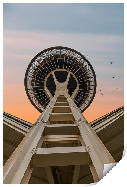 Space Needle at Dawn Print by Darryl Brooks
