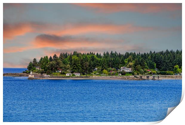 Gallows Point Light Park in BC Print by Darryl Brooks