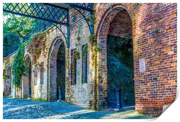 Old Brick Arches Print by Darryl Brooks