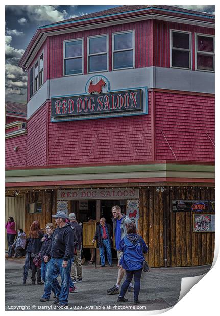 Red Dog Saloon in Juneau Alaska Print by Darryl Brooks